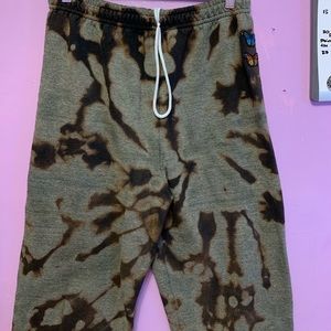 Bleached black jogging pants with butterflies!
